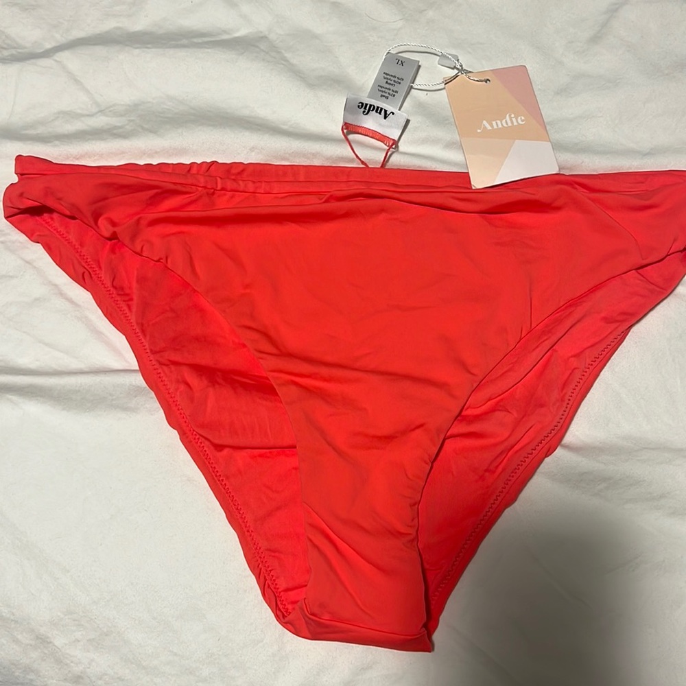 Andie swim bikini bottom ex large coral color